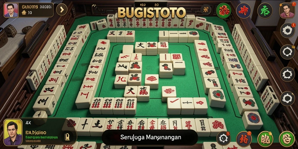Tampilan screenshot utama BUGISTOTO yang menampilkan gameplay Mahjong yang menarik.