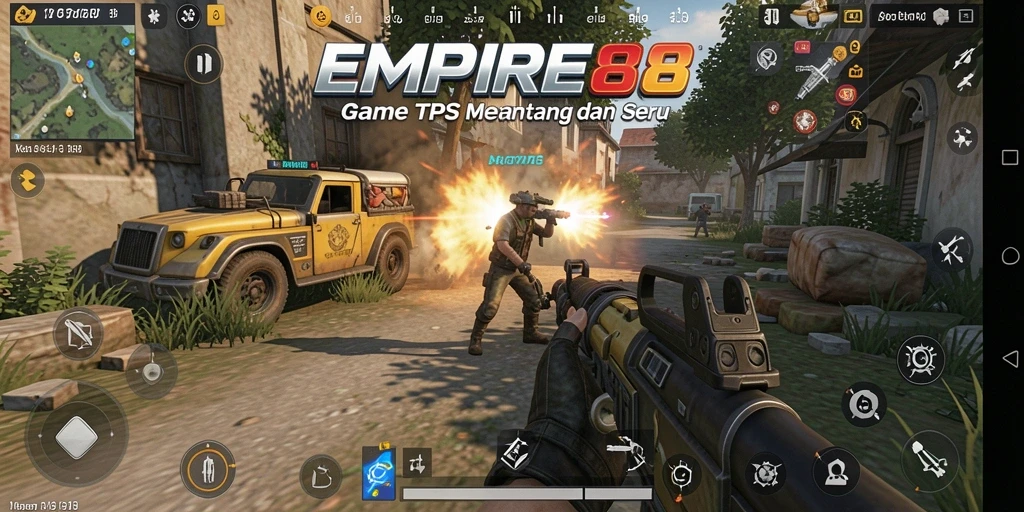 Screenshot EMPIRE88 menampilkan intensitas gameplay TPS yang seru.
