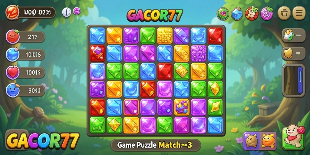 Tampilan gameplay GACOR77 yang penuh warna dan seru.