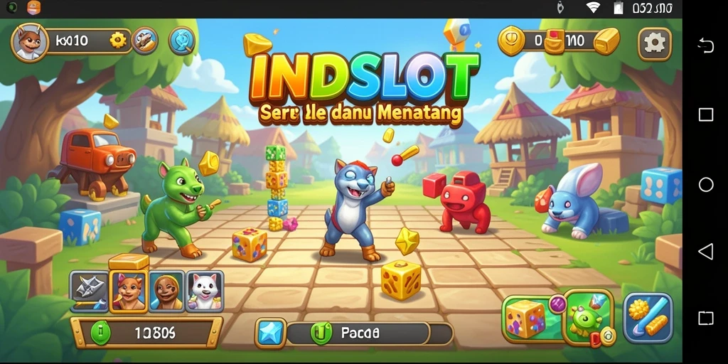 Tampilan gameplay utama INDSLOT yang menampilkan tantangan Puzzle.
