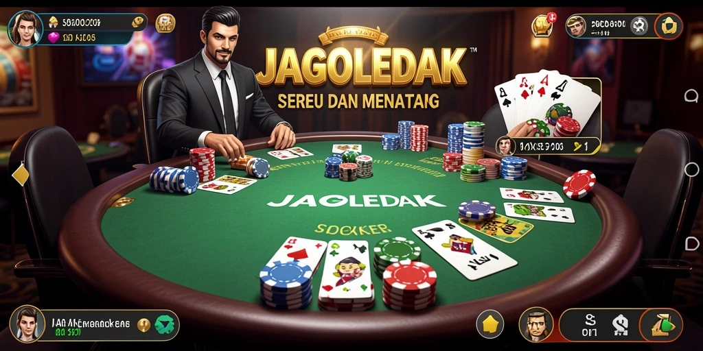 Tampilan gameplay Poker yang seru di JAGOLEDAK.