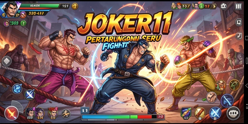 Tangkapan layar JOKER11 menunjukkan aksi pertarungan yang intens dan mendebarkan.