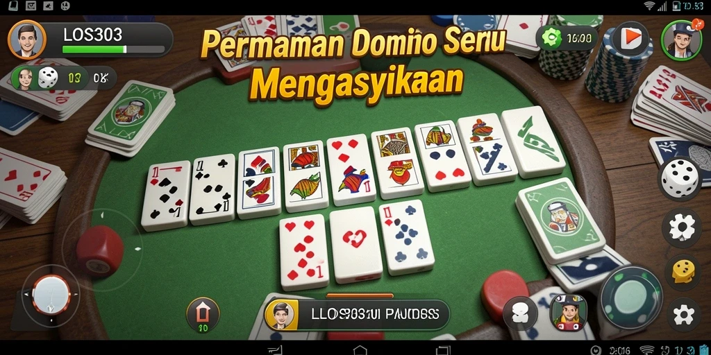 Tampilan gameplay seru dalam permainan Domino.