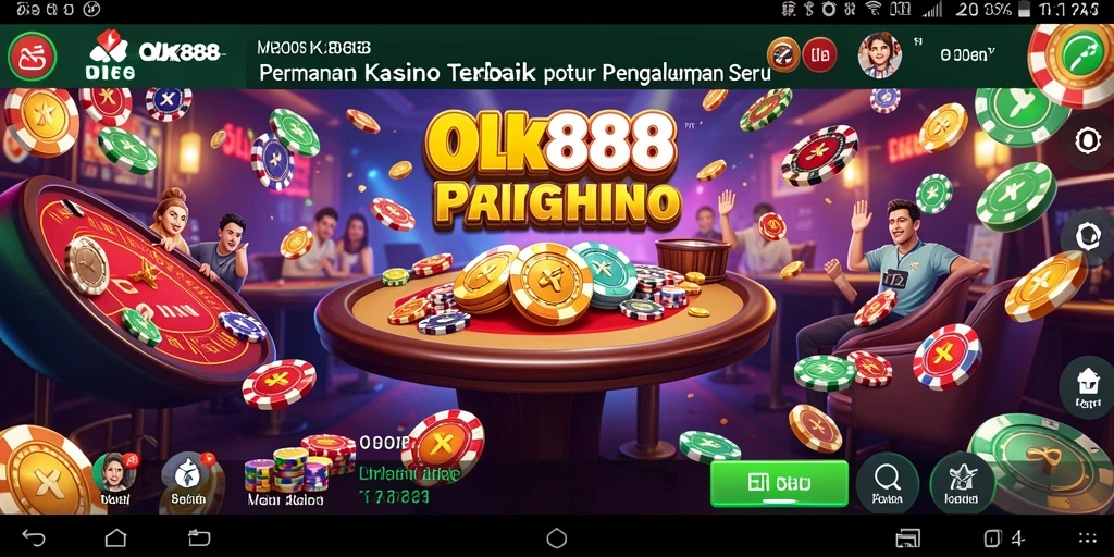 Tampilan screenshot utama OLX888 menampilkan gameplay kasino yang seru.