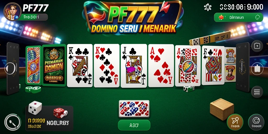 Screenshot gameplay PF777 menunjukkan keseruan bermain Domino.