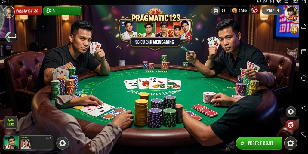 Tampilan gameplay menarik dari PRAGMATIC123 dengan suasana Poker yang mendebarkan.