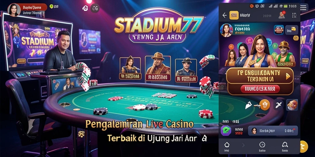 Tampilan menarik dari gameplay Live Casino STADIUM77.