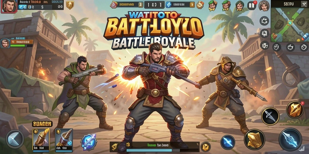 Gameplay intens dan seru di WATITOTO Battle Royale.