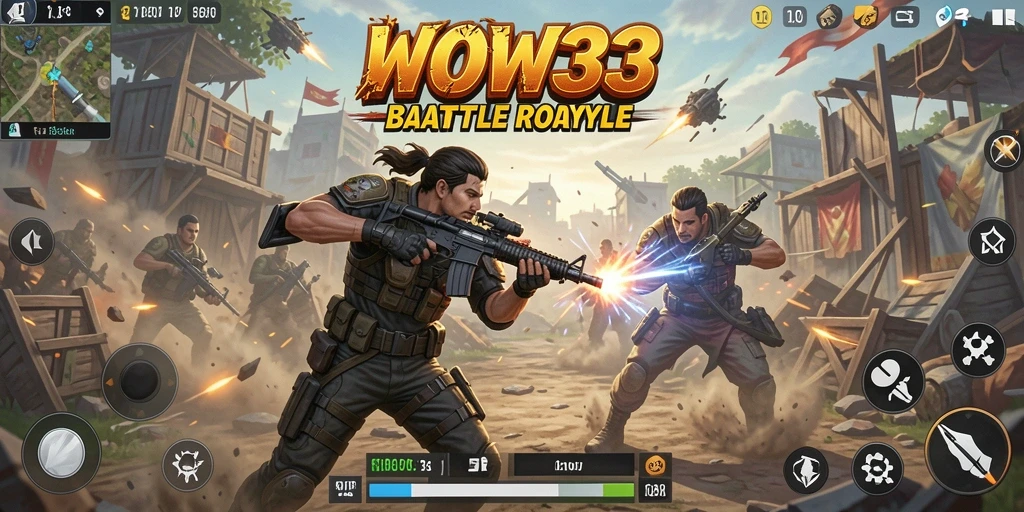 Tampilan penuh aksi dari gameplay WOW33 yang menegangkan.